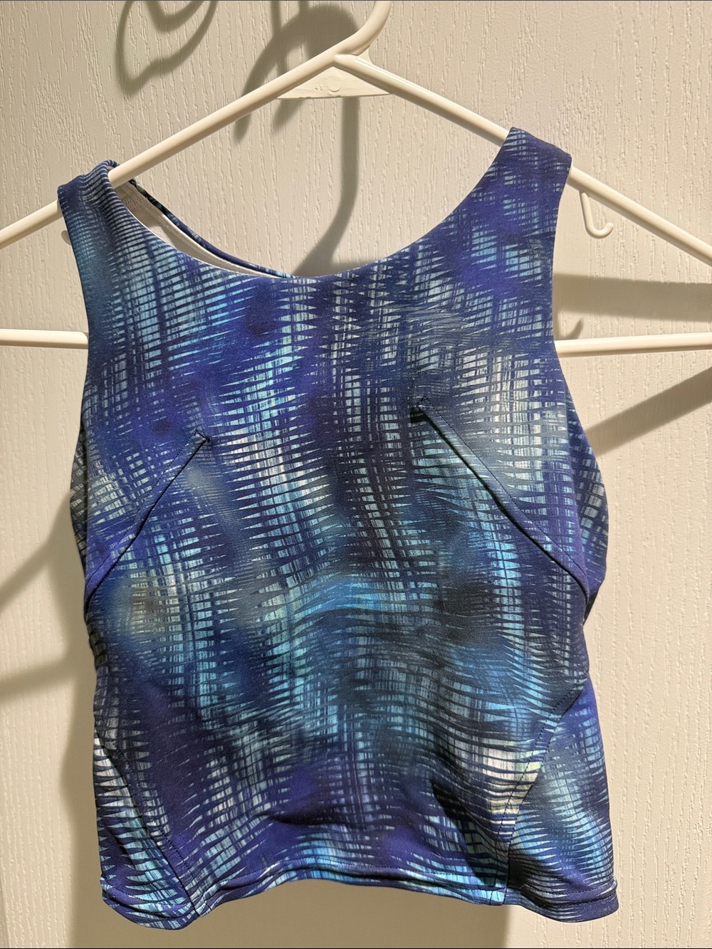 lululemon athletica Blue and Black Abstract Racerback Tank